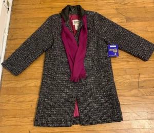 London Fog Jacket Coat Girls Kids Formal Winter 100% Wool Blend Size 10 - Picture 1 of 8