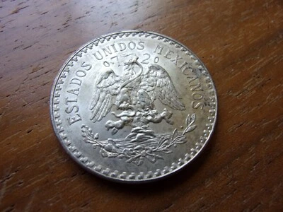 MONEDA DE PLATA DE MÉXICO 1945 BRILLANTE SIN CIRCULAR Foto 1 de 2