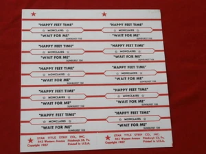 MONCLAIRS~ HAPPY FEET TIME~ WAIT FOR ME~ SUNBURST~ JUKEBOX TITLE STRIPS - Bild 1 von 1