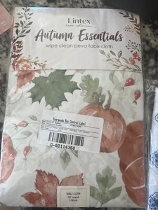 Lintex Autumn Essentials Peva TAblecloth 70" Round Wipe Clean - Picture 1 of 2