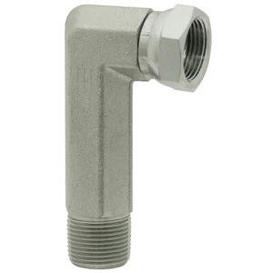 3/8" NPT Male x 3/8" NPT Female Swivel 90 Degree Adapter 9-1501-L-6-6-2.81 - Picture 1 of 2