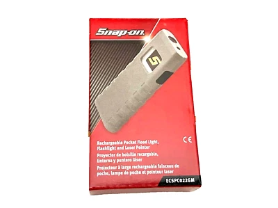 Ferramentas de encaixe NOVO ECSPC022GM ARMA METAL CINZA COB bolso lanterna de inundação e laser - Imagem 1 de 4