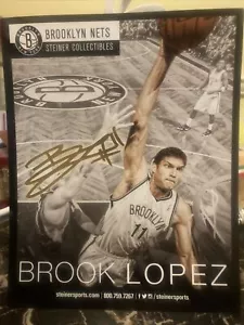 Brooklyn Nets Steiner Sports Collectibles Brook Lopez #11 SGA Gold 8x10 Photo - Picture 1 of 4