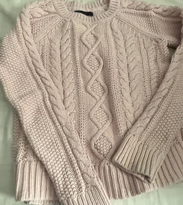 GIRLS GAP CABLE SWEATER-SIZE MEDIUM-8-PINK - Picture 1 of 1