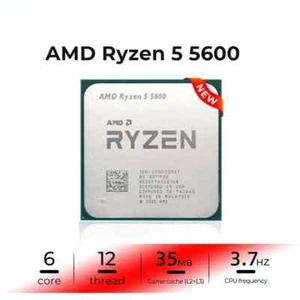 AMD Ryzen 5 5600 R5 5600 3.5 GHz 6-Core 12-Thread CPU Processor 7NM L3=32M - Picture 1 of 18