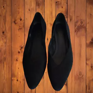 EVERLANE Women's Size 9.5 Black Suede V-Heel Pump Classic Office Business - Picture 1 of 8