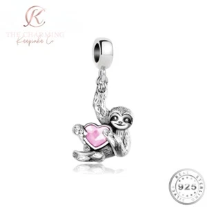 Sloth Charm Genuine 925 Sterling Silver for Charm Bracelet - Birthday Gift - Picture 1 of 4