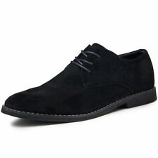 Men Suede Oxfords Lace up Pointed Toe Business Casual Dress Formal Leather Shoes