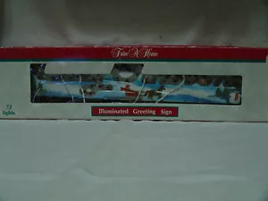 VINTAGE MERRY CHRISTMAS SCHILD IN ORIGINAL BOX IN FUNKTIONSTÜCHTIGEM ZUSTAND - Bild 1 von 12