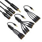 3.5mm AUX Cable 1 to 3/4/5/6 Extension Line 3-Section 3.5mm Male to Female