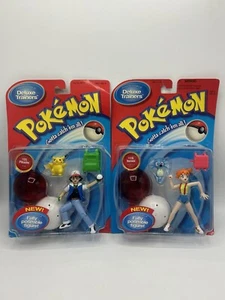 Vintage Hasbro Pokémon Deluxe Trainers 1998 #116 HORSEA MISTY & 1998 #25 PIKACHU - Picture 1 of 24