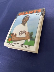 1986 Topps Baseball Complete Team Set - San Francisco Giants - 27 Card Lot - Bild 1 von 5