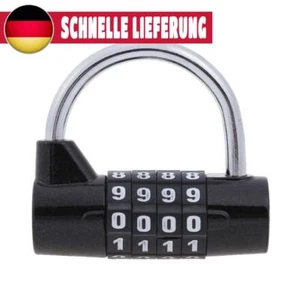 4-stelliges Passwort-Sicherheitsschloss mit breitem Bügel und Kombinationsschlos - Bild 1 von 10