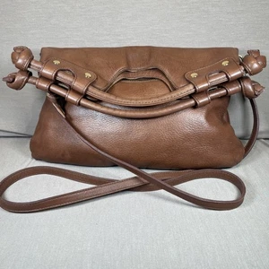 Pietro Alessandro NYC Brooklyn Crossbody Handtasche braun Leder mit Quasten - Bild 1 von 6