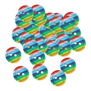 100 Pieces Resin Buttons Sewing Buttons for Garment Accessories Scrapbooking - Picture 1 of 7