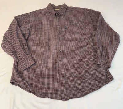 IZOD Shirt Mens XXL Blue/Red Plaid Long Sleeve Button Down 100% Cotton - Image 1 of 4