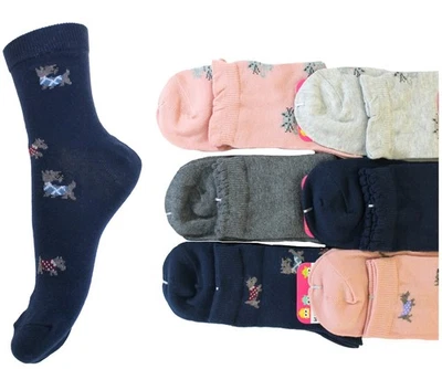 Calze Bimba corte in caldo cotone della Enrico Coveri 6 Paia assortite GS2