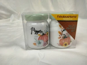 fabulous home pumpkin salt and pepper set nib - Picture 1 of 2