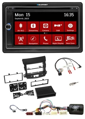Blaupunkt Bluetooth DAB 2DIN USB DVD Lenkrad Autoradio für Mitsubishi Outlander - Bild 1 von 4