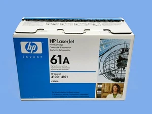 HP 61A C8061A SCHWARZ Original Druckerpatrone Open Box versiegelter Beutel für 4100 Serie - Bild 1 von 5