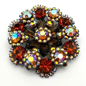 Broche de colección Juliana pieza de libro topacio ámbar verificado aurora boreal - Imagen 1 de 5