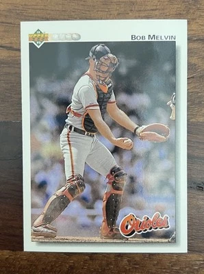 1992 Upper Deck #692 Bob Melvin Baltimore Orioles Baseball Card - Image 1 of 2