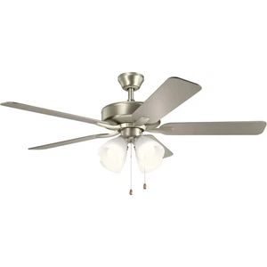 Kichler Lighting 330016NI Basics Pro Premier Indoor Ceiling Fan Brushed Nickel - Picture 1 of 4