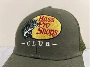 SOMBRERO CLUB BASS PRO SHOPS NUEVO SIN ETIQUETAS Malla Oliva Snapback Camionero Ajustable Retro Fishin - Imagen 1 de 10