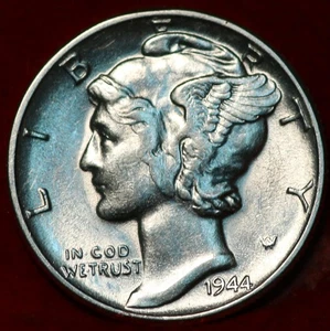Uncirculated 1944 Philadelphia Mint Silver Mercury Dime - Picture 1 of 2