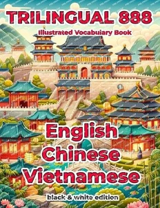 Trilingual 888 English Chinese Vietnamese Illustrated Vocabulary Book: Help your - Picture 1 of 1