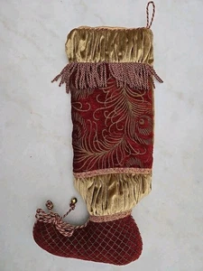 Medias Serendipity Victorianas Puntera de Elfo Gigantes Navidad Vacaciones Borlas de Satén 27" - Imagen 1 de 6