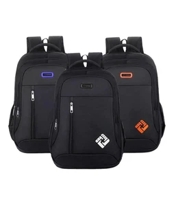 17” Anti-Theft Laptop Backpack USB Charging Port–School Travel Bag-Red Logo - Picture 1 of 21