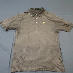 Camisa polo de golf vintage Masters Amen Corner para hombre grande L manga corta marrón - Imagen 1 de 13
