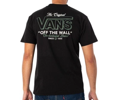 Camiseta Vans Para Hombre Clásica Vanstander S/S - VN000HWYBLK - Negra - Talla: Grande Nueva Con Etiquetas Foto 1 de 4