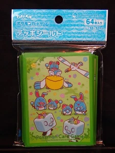 Pokemon Center Japan Eiscue Maril Pelipper Flowers Official TCG Sleeves 64 Count - Picture 1 of 1