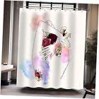 Abstract Woman Shower Curtain Minimalist Aesthetic Women Shower Curtain Back