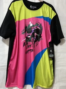 Lavish Society All Lives Matter Totenkopf Grafik kurzärmliges farbiges Shirt 3X - Bild 1 von 7