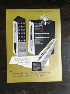 Vintage 1963 Parker 45 Convertible Pen Full Page Original Ad 823 - Picture 1 of 1