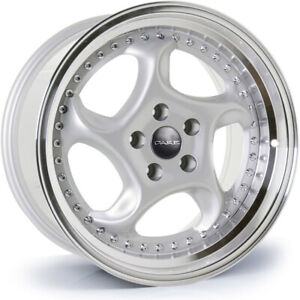 Alloy Wheels 17" Dare F6 Silver Polished Lip For Dodge Daytona 5 Stud 85-93