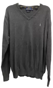 Polo Ralph Lauren Men's Pullover Shirt Size Large Dark Gray Long Sleeve 45 - Picture 1 of 7