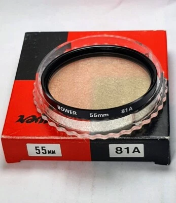 Bower 55mm 81A 81-A 81 A Warming Light Balancing Glass Lens Filter Japan 55 mm - Image 1 of 4