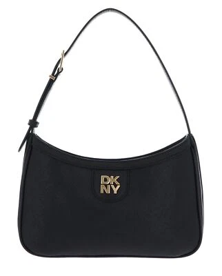 DKNY Carol Demi Shoulder Bag Schultertasche Tasche Blk / Gold schwarz Neu