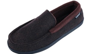 Herringbone Moccasin Slippers for Men 