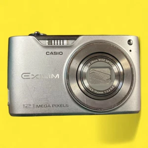 CASIO EXILIM EX-Z450 Silver 12MP Digital Camera 4x Zoom HD Video Compact Used - Picture 1 of 4