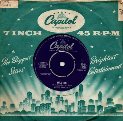 Gene Vincent:Wild cat/Right here on earth:UK Capitol:1959 Foto 1 de 2