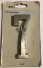 (#7, 3/8”H 4”L) Perfect Home BRUSHED NICKEL House Number #7 Raised Self-Adhesive