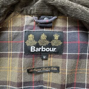 BARBOUR Mens Medium Sized Jacket Brown Wax Cotton Good Condition 21” pit to pit
