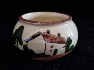 Salsa/tazón de mostaza vintage Royal Torquay Motto Ware "Dickory Dickory Dock" - Imagen 1 de 5