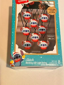 Disney Stitch Christmas Blinking LED String Lights 8.5ft Long - Picture 1 of 7