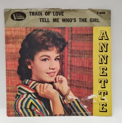 Annette TRAIN OF LOVE / TELL ME WHO'S THE GIRL (ROCK 45/PS) #359 PLAYS VG++ - Image 1 of 4